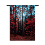 Wandkleed Het rode bos Rechthoek Verticaal