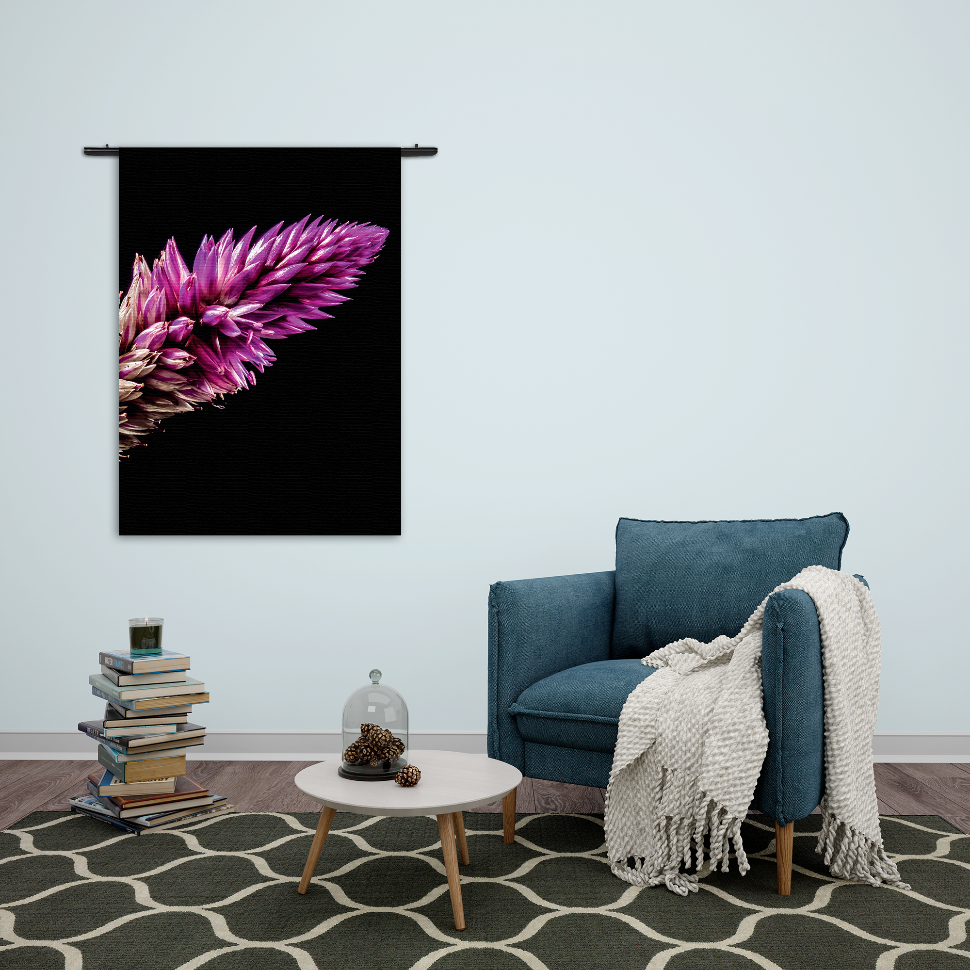Wandkleed Heiden Bloem Rechthoek Verticaal Template 50 70 Verticaal Natuur 24 2