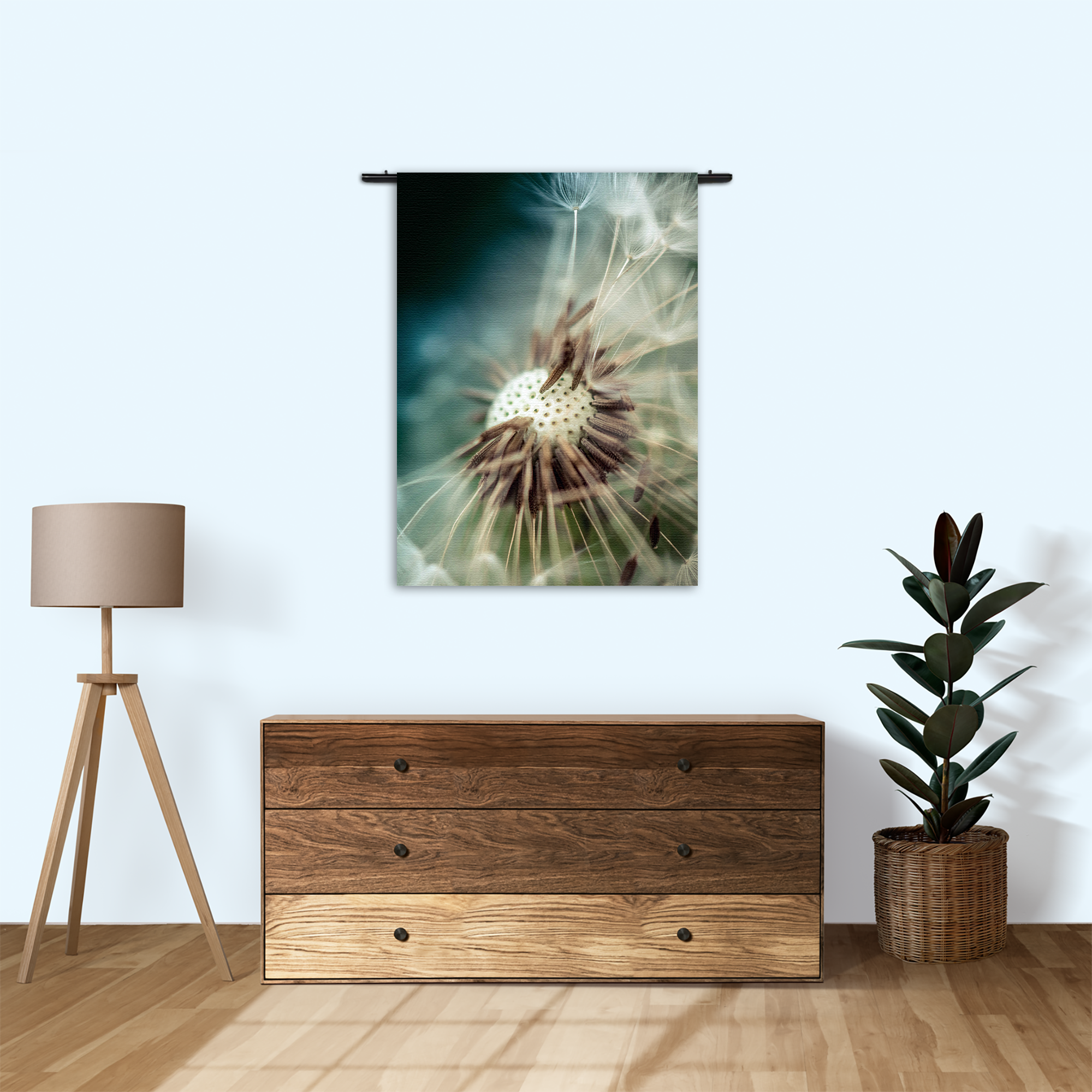 Wandkleed Paardenbloem pluis 2 Rechthoek Verticaal Template 50 70 Verticaal Natuur 26 1