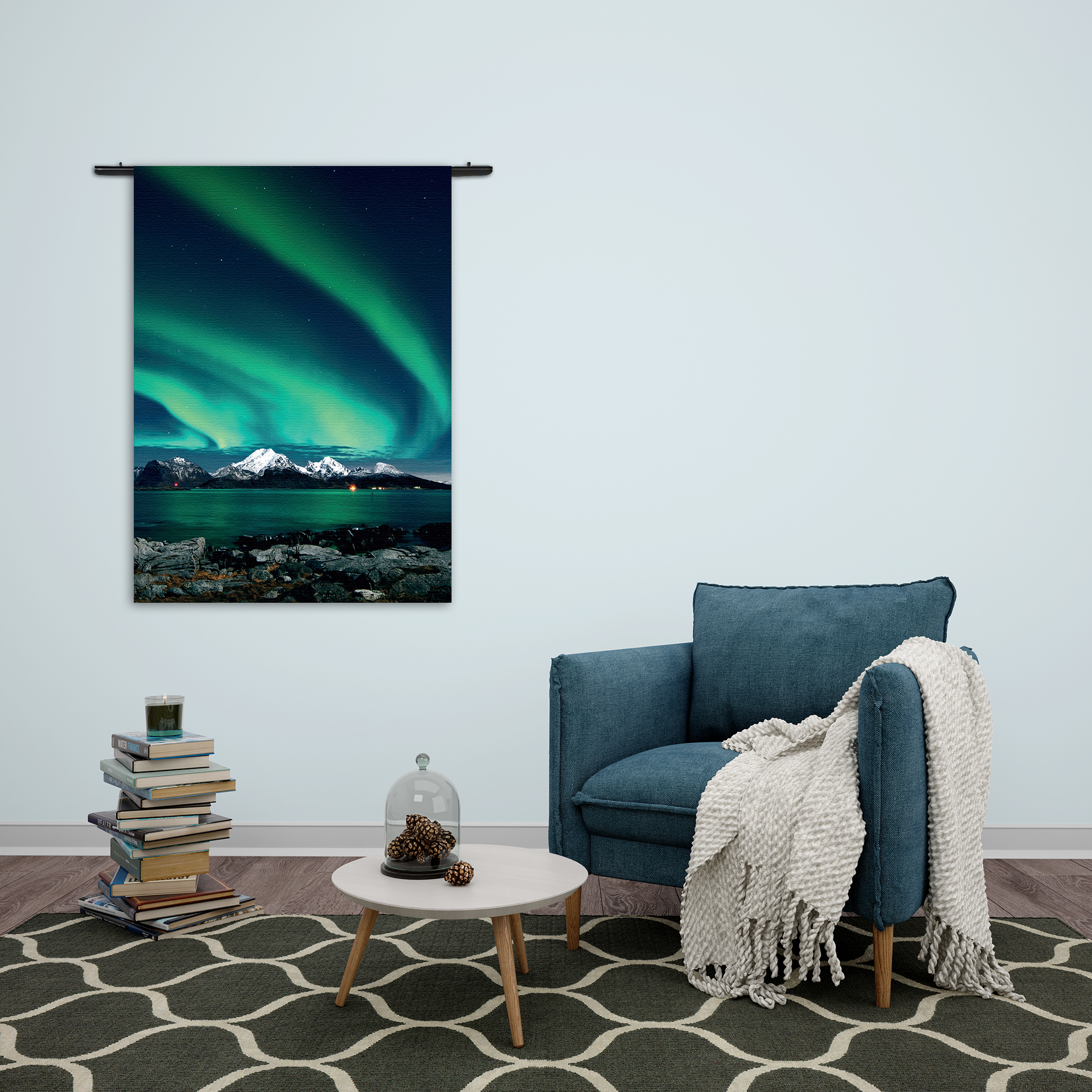 Wandkleed Aurora Rechthoek Verticaal Template 50 70 Verticaal Natuur 32 2