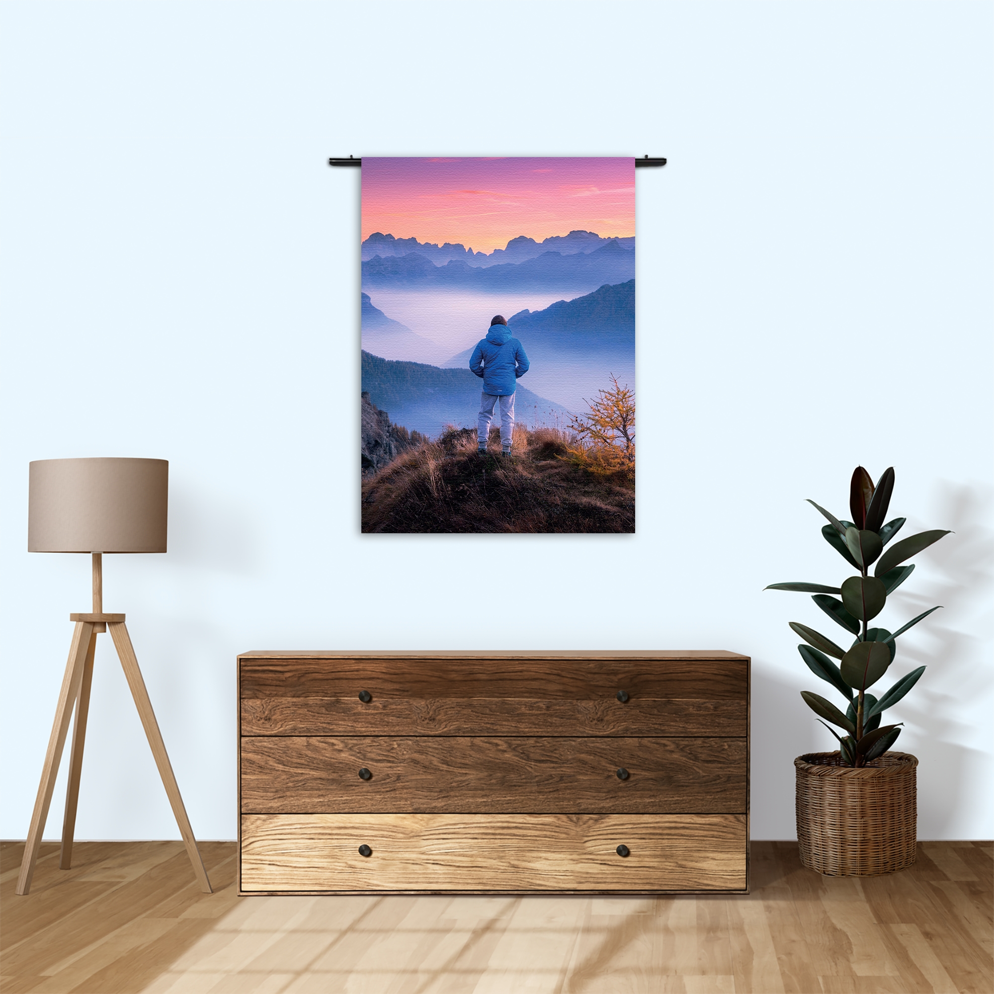 Wandkleed On top of the world Rechthoek Verticaal Template 50 70 Verticaal Natuur 76 1
