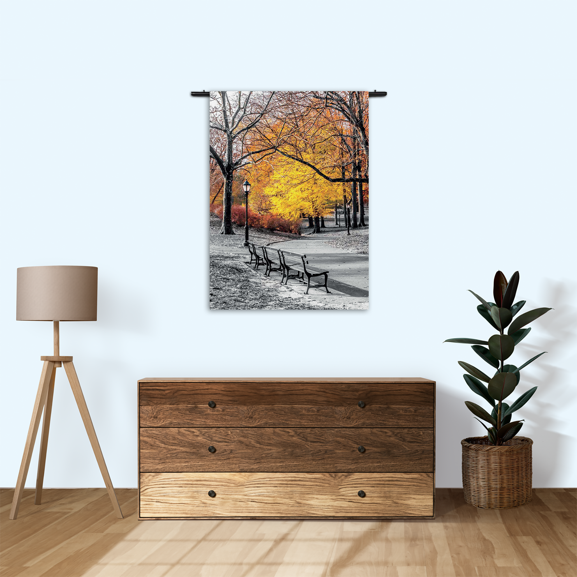 Wandkleed Gele herfst Rechthoek Verticaal Template 50 70 Verticaal Natuur 8 1