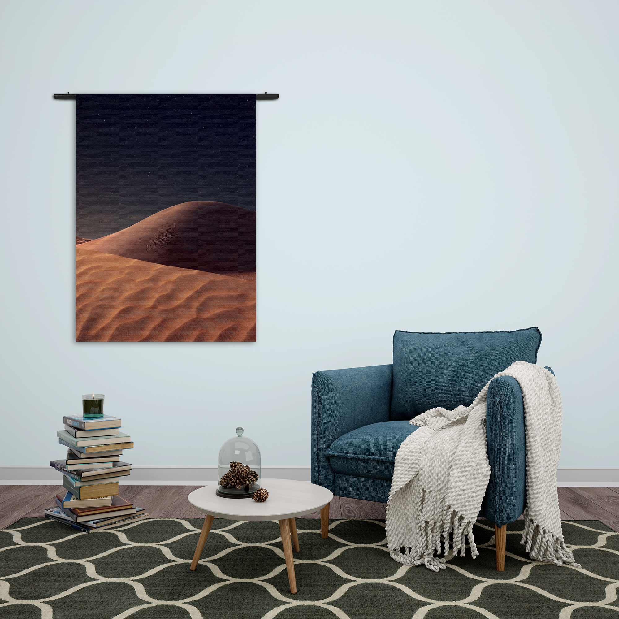 Wandkleed De woestijn Rechthoek Verticaal Template 50 70 Verticaal Natuur 86 2