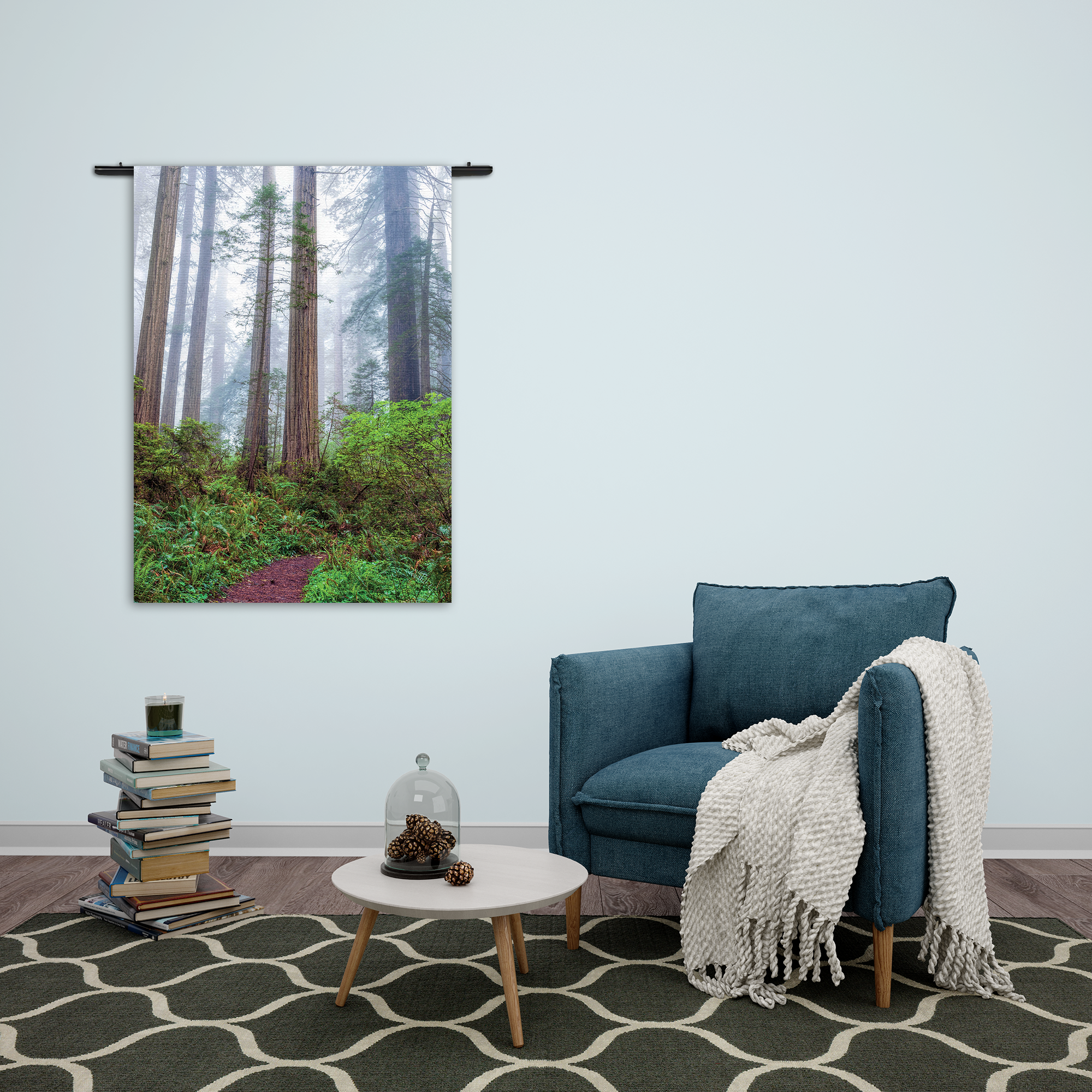 Wandkleed Sequoia bos Rechthoek Verticaal Template 50 70 Verticaal Natuur 88 2