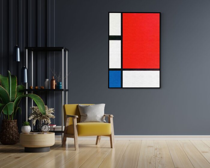 Akoestisch Schilderij Mondriaan de rode Rechthoek Verticaal Template 50 70 Verticaal OM 1 1 scaled 1