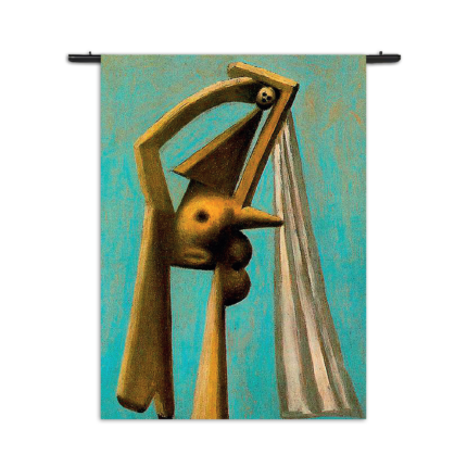Wandkleed Picasso Badgast met strandbal 1929 Rechthoek Verticaal