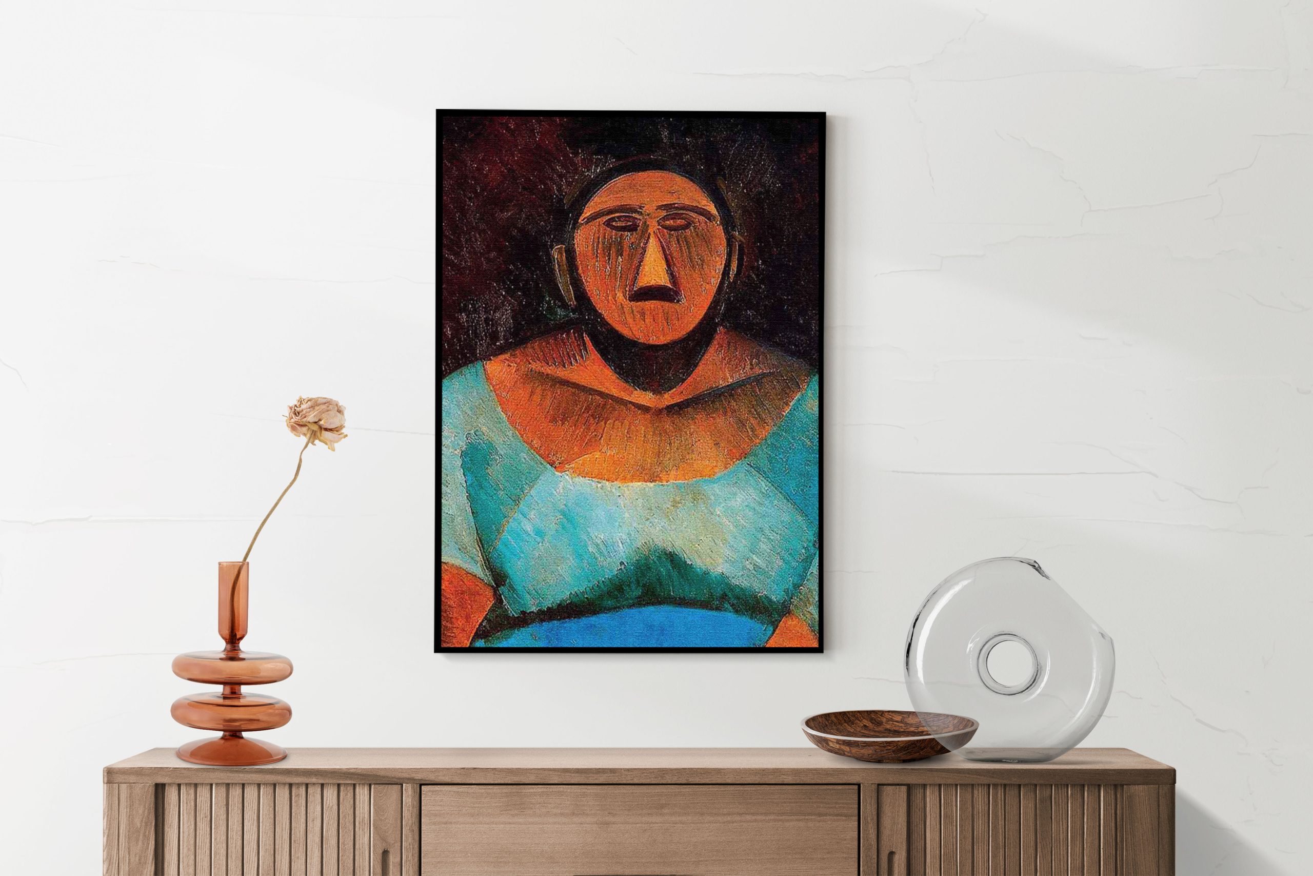 Akoestisch Schilderij Picasso Boerin 1908 Rechthoek Verticaal Template 50 70 Verticaal OM 16 2 scaled 1