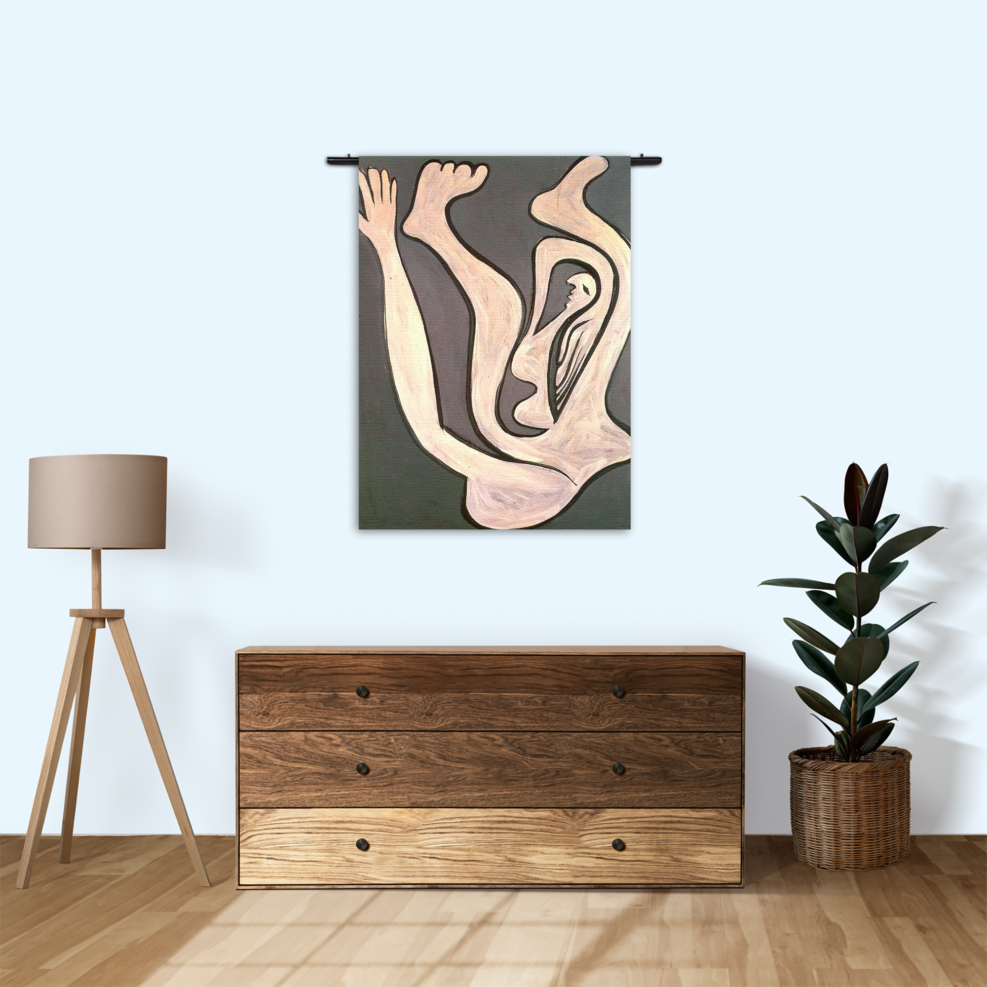 Wandkleed Picasso Vrouwlijke acrobaat 1930 Rechthoek Verticaal Template 50 70 Verticaal OM 17 1