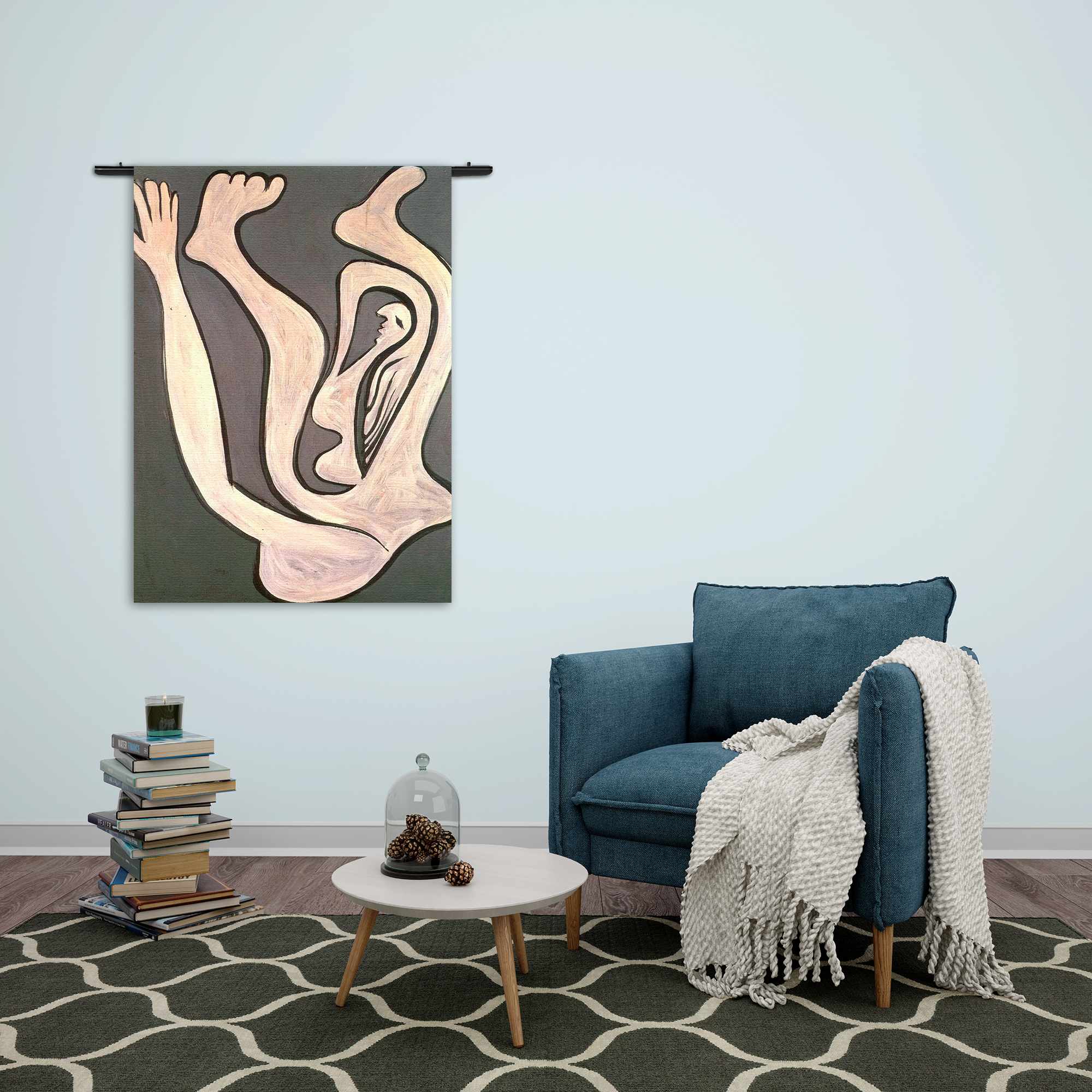 Wandkleed Picasso Vrouwlijke acrobaat 1930 Rechthoek Verticaal Template 50 70 Verticaal OM 17 2