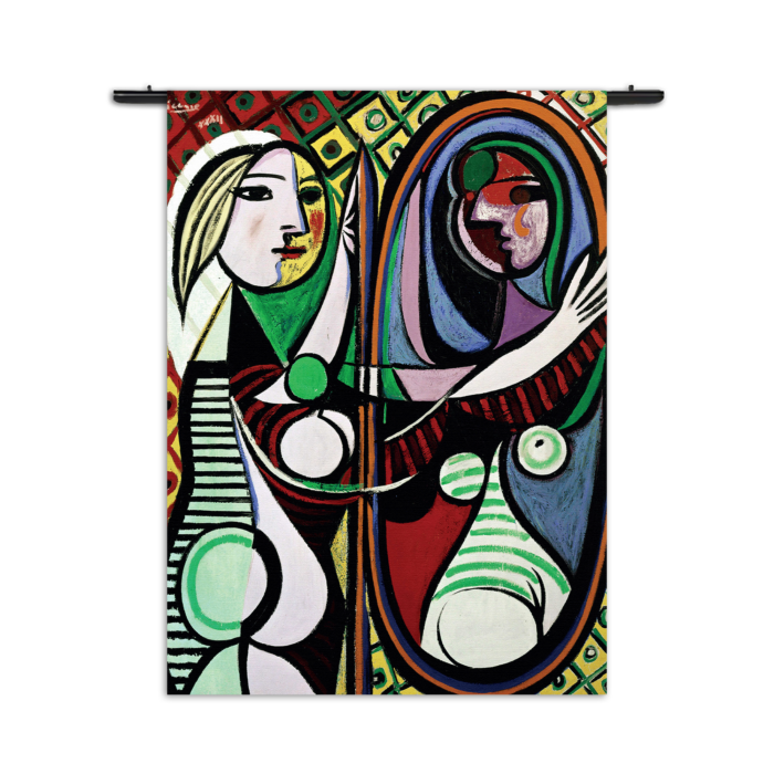 Wandkleed Picasso Meisje voor een spiegel 1932 Rechthoek Verticaal
