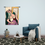 Wandkleed Picasso Meisje kijkend naar een spiegel 1932 Rechthoek Verticaal Template 50 70 Verticaal OM 20 2