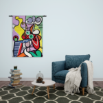 Wandkleed Picasso stilleven op een stoel 1931 Rechthoek Verticaal Template 50 70 Verticaal OM 22 2