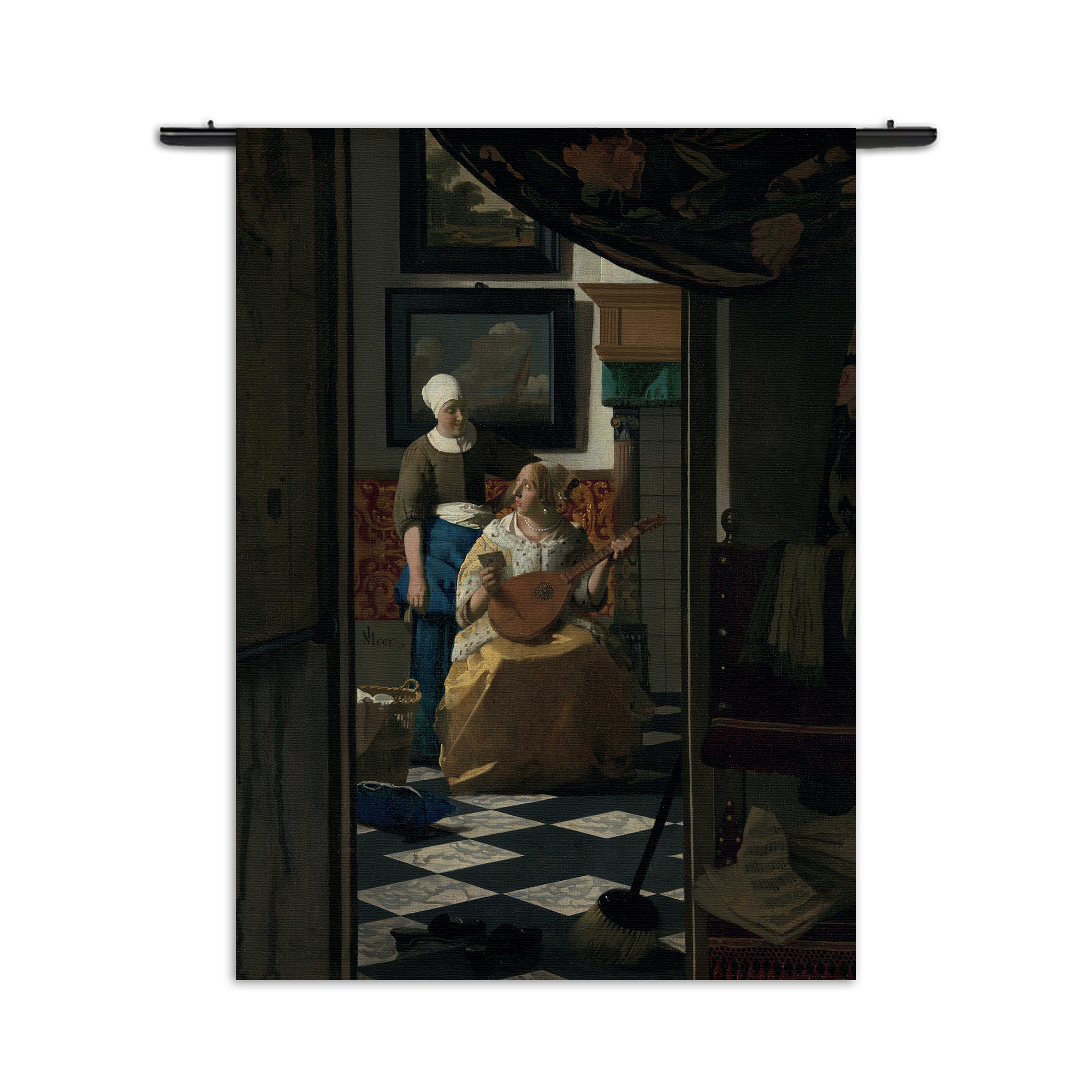 Wandkleed Johannes Vermeer De liefdes brief 1669 Rechthoek Verticaal