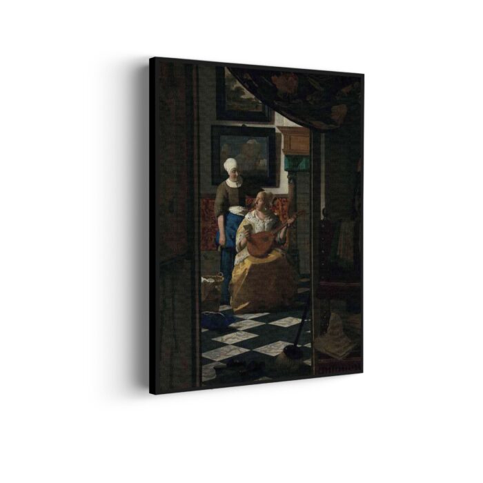 Akoestisch Schilderij Johannes Vermeer De liefdes brief 1669 Rechthoek Verticaal Template 50 70 Verticaal OM 27 scaled 1
