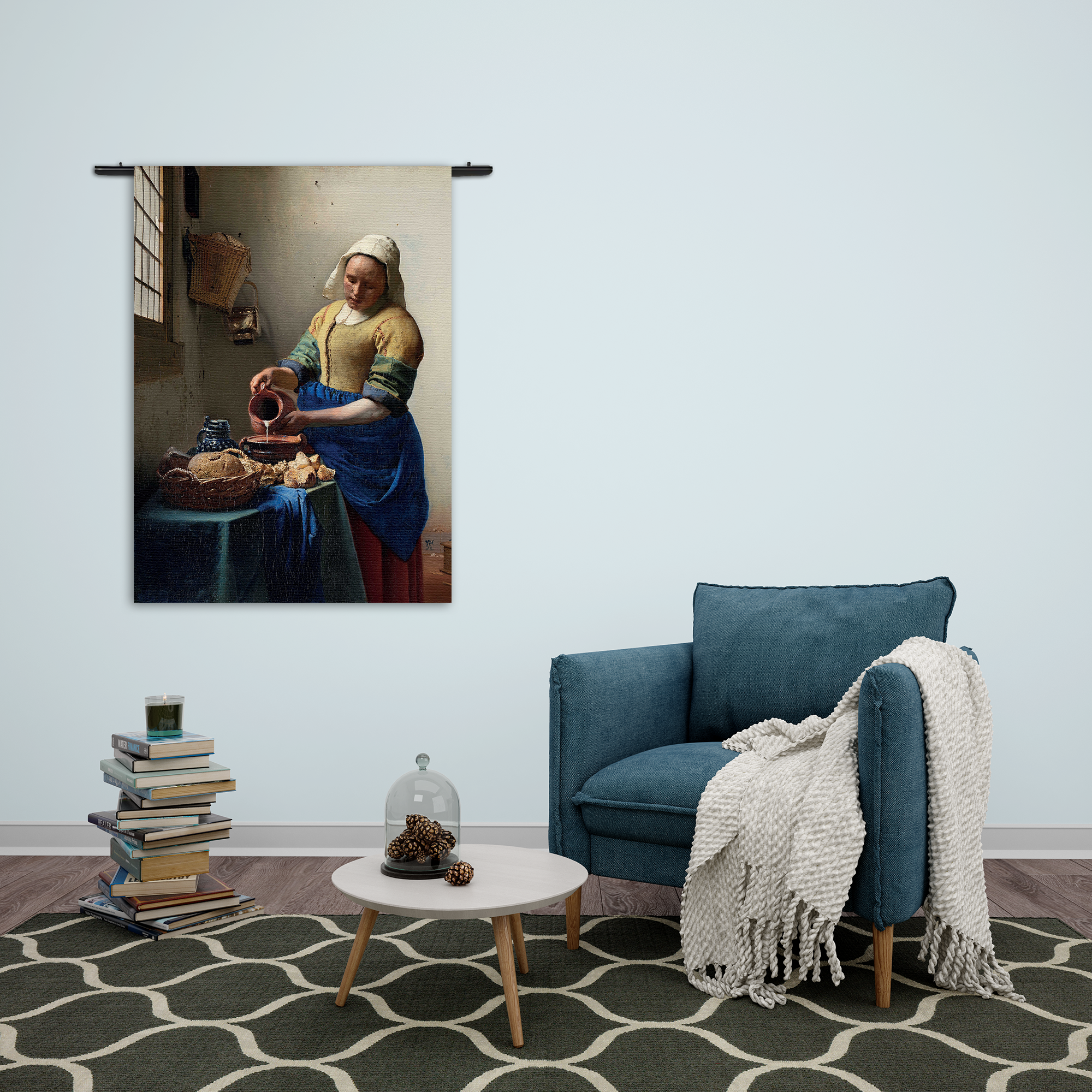 Wandkleed Johannes Vermeer Het Melkmeisje 1660 Rechthoek Verticaal Template 50 70 Verticaal OM 29 2
