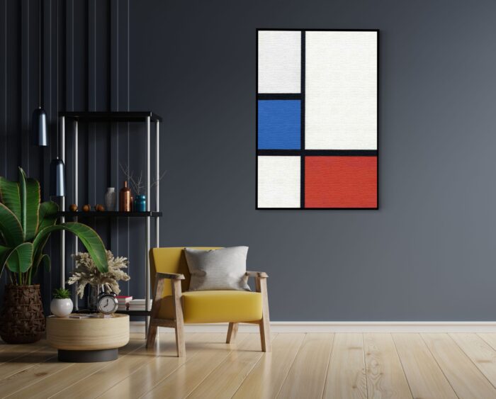 Akoestisch Schilderij Mondriaan de rode Rechthoek Verticaal Template 50 70 Verticaal OM 3 1 scaled 1