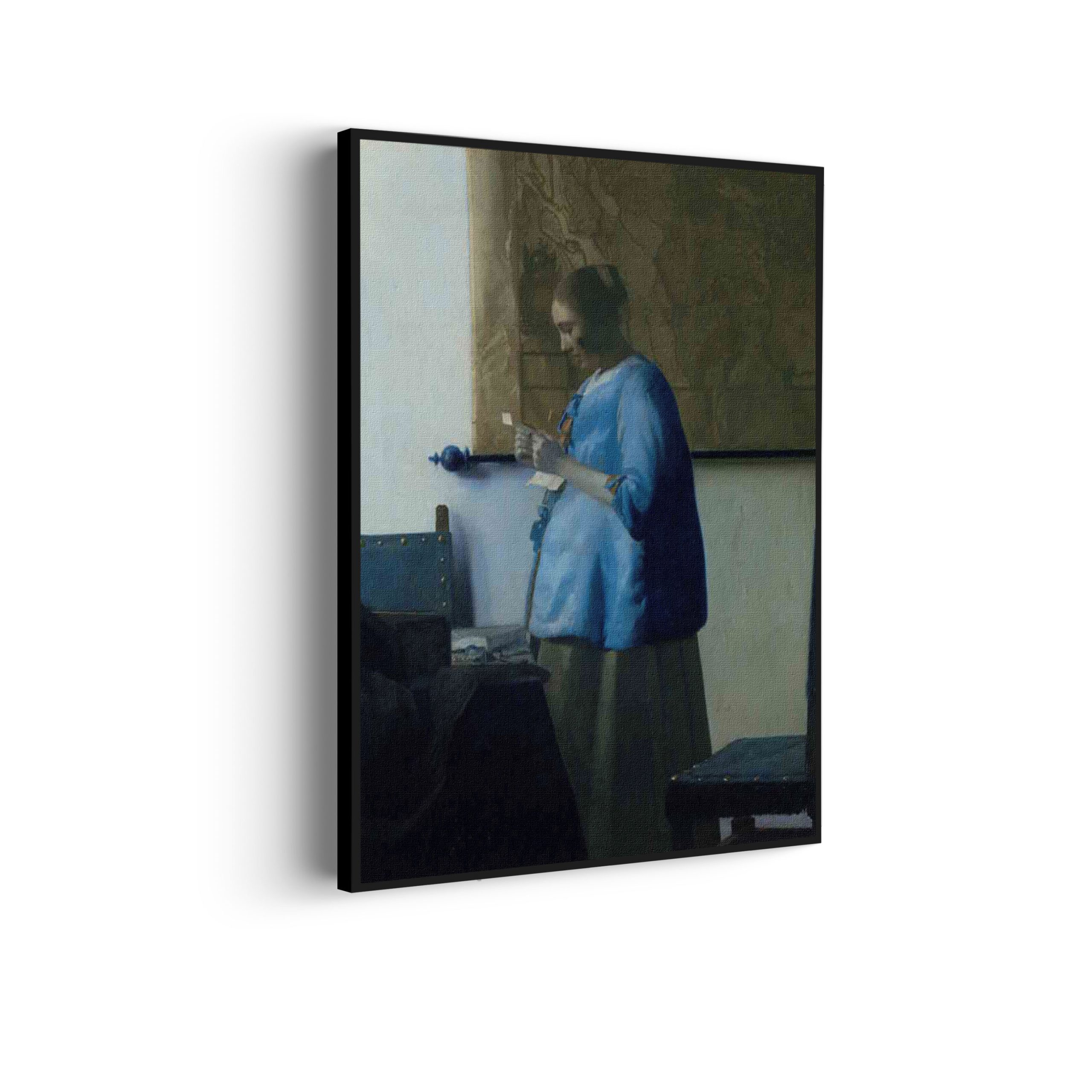 Akoestisch Schilderij Johannes Vermeer Vrouw die een Brief leest 1663 Rechthoek Verticaal Template 50 70 Verticaal OM 32 scaled 1