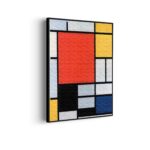 Akoestisch Schilderij Mondriaan de rode Rechthoek Verticaal Template 50 70 Verticaal OM 4 scaled 1