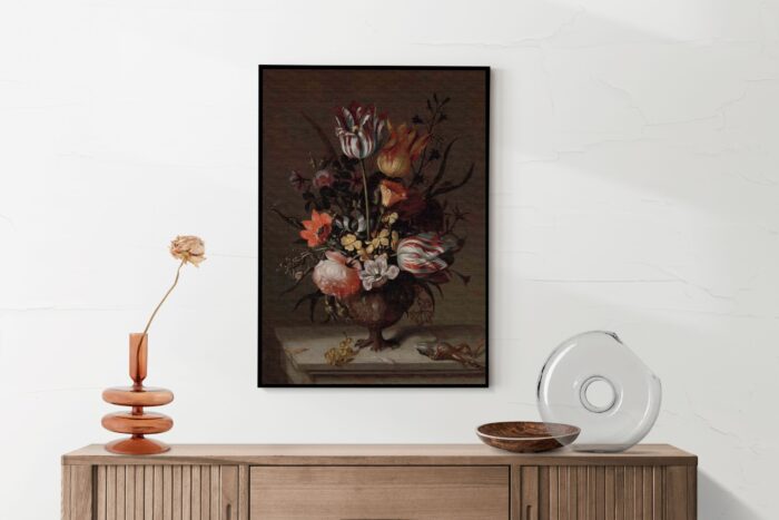 Akoestisch Schilderij Jacob Marrel Stilleven met bloemenvaas en dode kikvors 1634 Rechthoek Verticaal Template 50 70 Verticaal OM 6 2 scaled 1