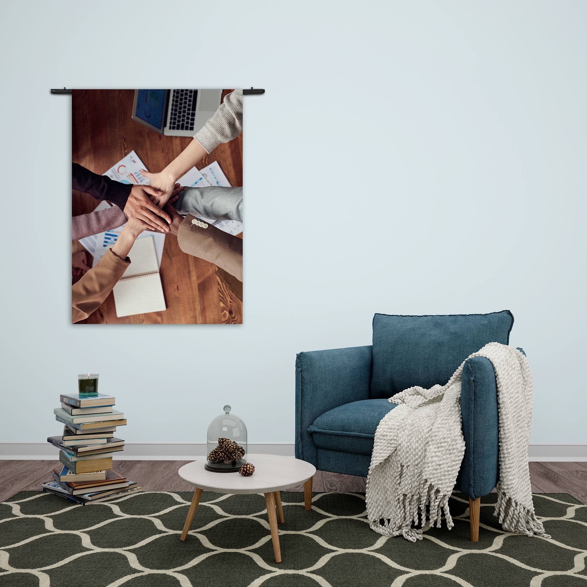 Wandkleed Teamwork Rechthoek Verticaal Template 50 70 Verticaal Overig 03 2