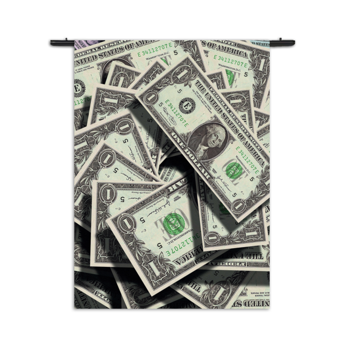 Wandkleed Dollars Money George Washington Rechthoek Verticaal