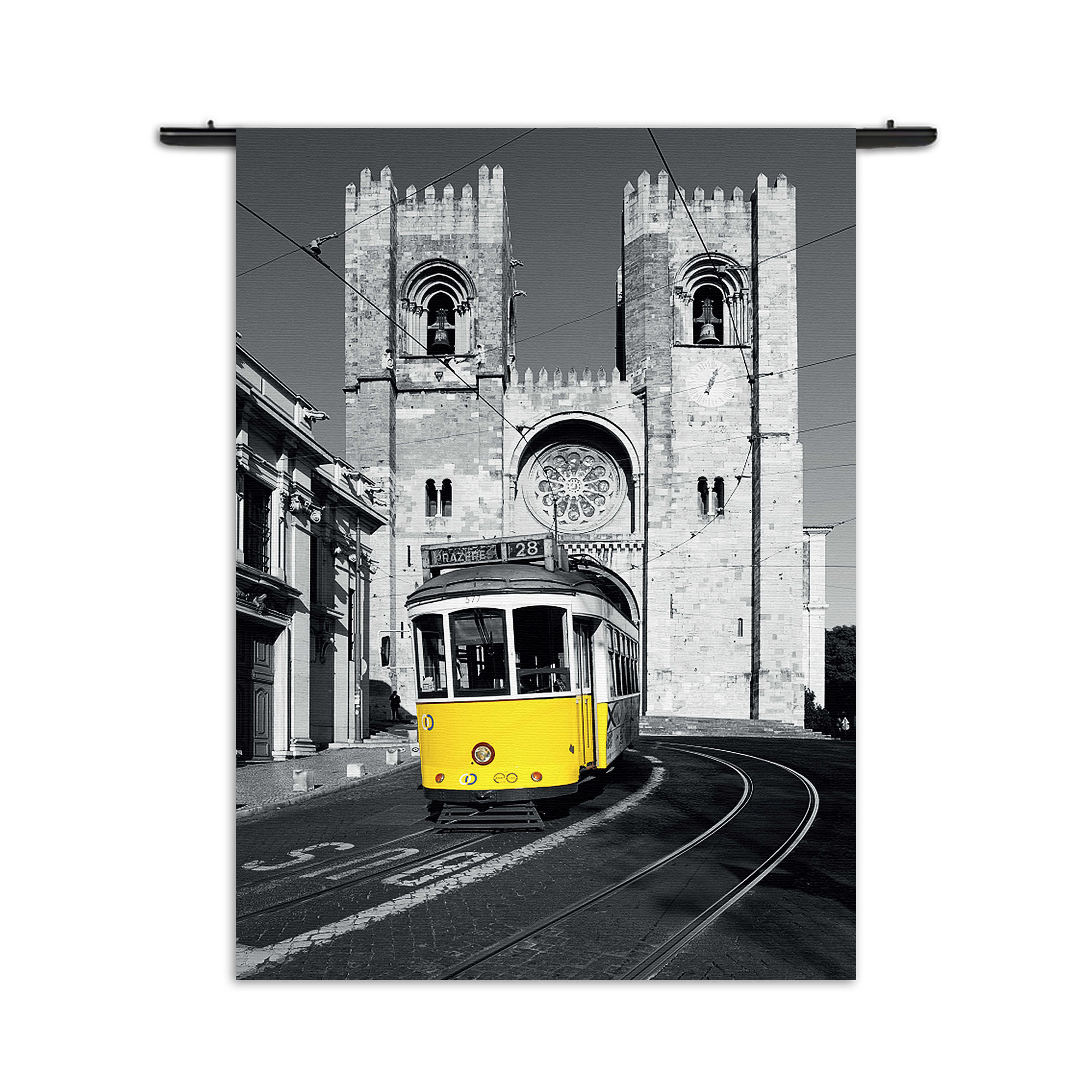 Wandkleed Old School Tram Rechthoek Verticaal