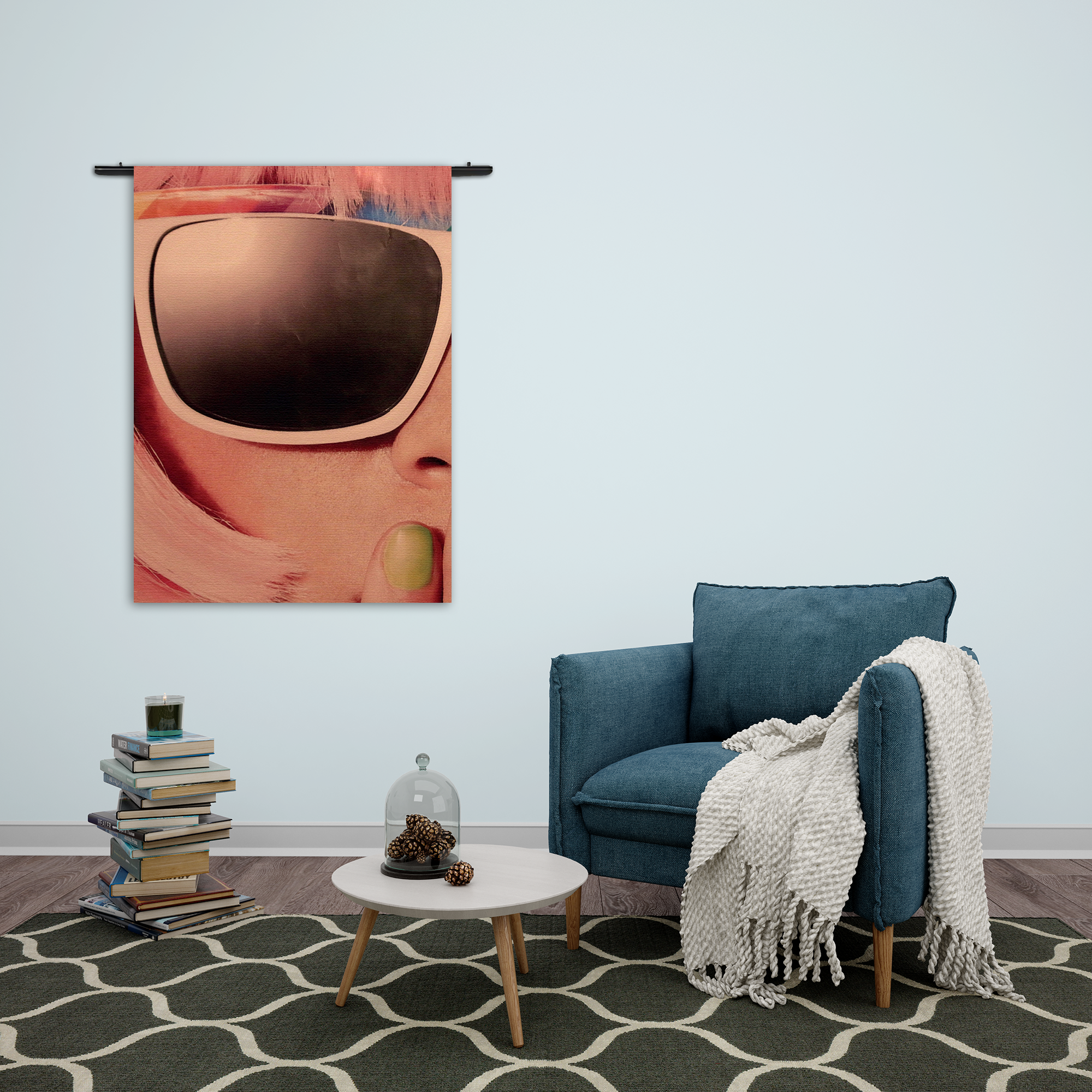 Template_50-70_Verticaal_Retro_9-2 Wandkleed Keep Silence Hippie Rechthoek Verticaal Template 50 70 Verticaal Retro 9 2