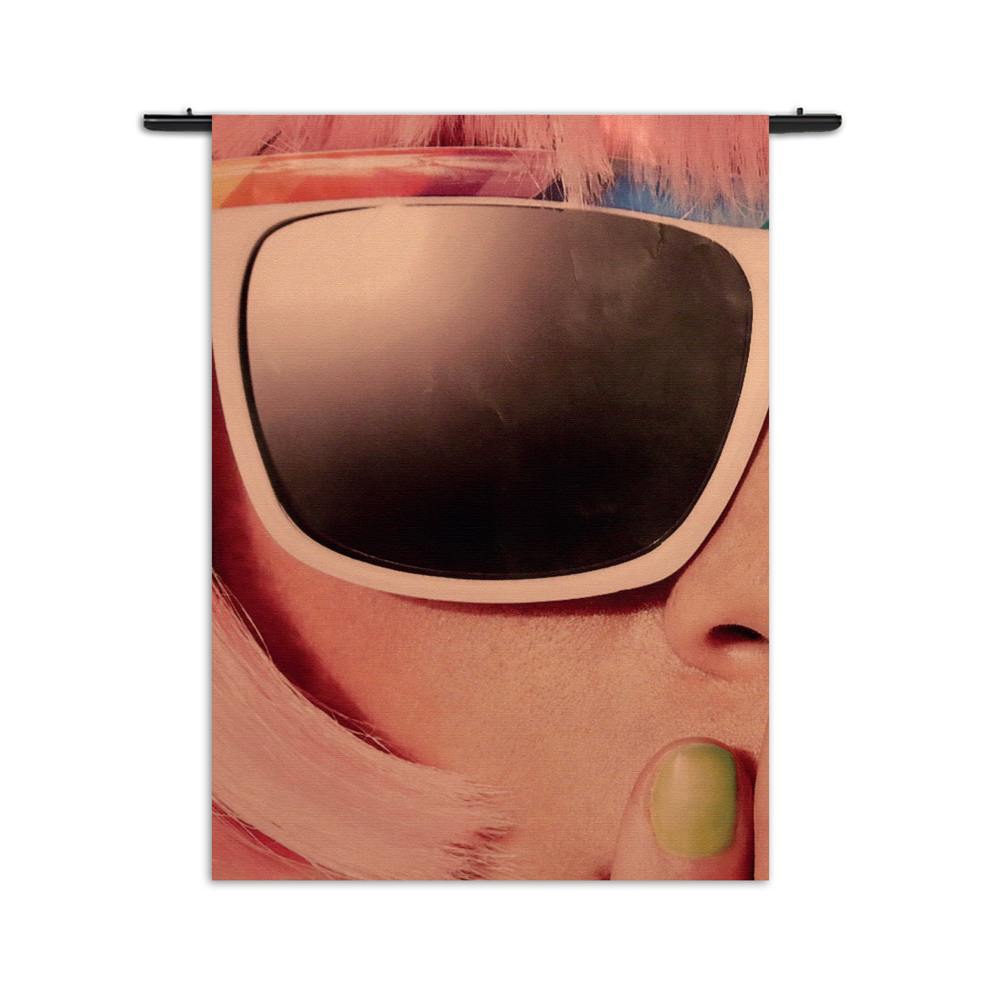 Template_50-70_Verticaal_Retro_9-3 Wandkleed Keep Silence Hippie Rechthoek Verticaal