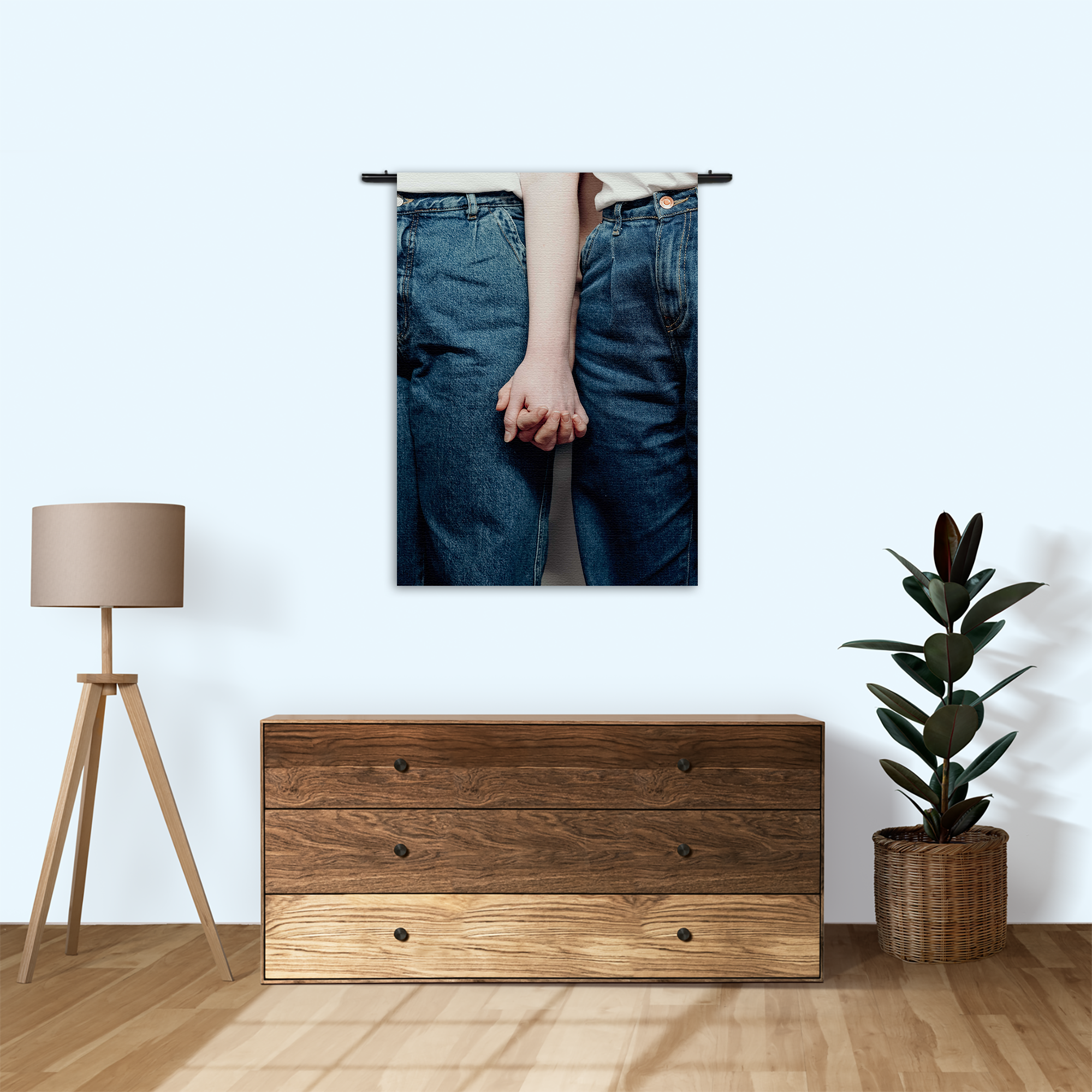 Wandkleed Hand In Hand Rechthoek Verticaal Template 50 70 Verticaal Romantisch 4 1