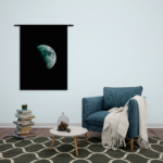 Wandkleed To The Moon Rechthoek Verticaal Template 50 70 Verticaal Ruimtevaart 2 2