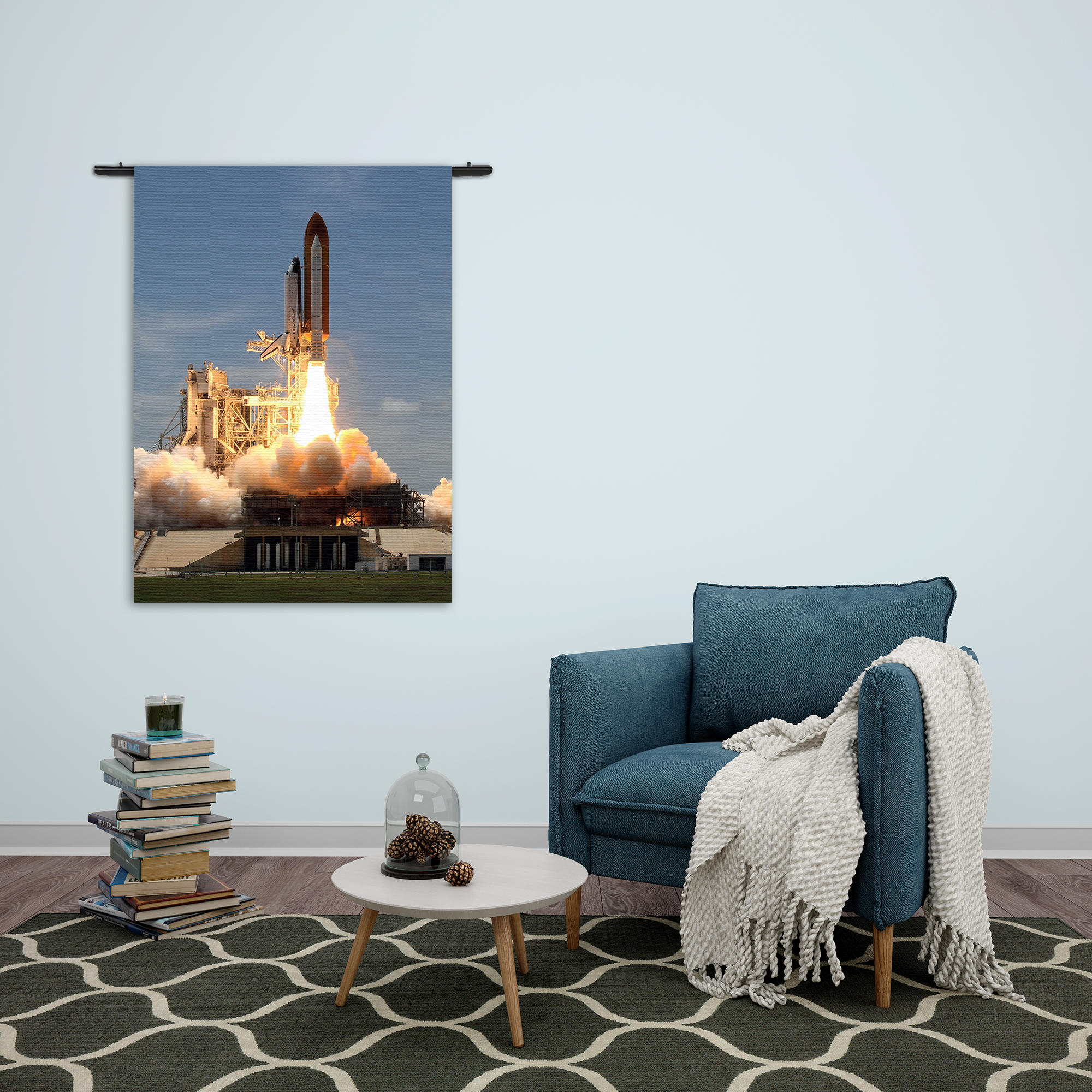 Wandkleed Ready for takeoff Rechthoek Verticaal Template 50 70 Verticaal Ruimtevaart 3 2