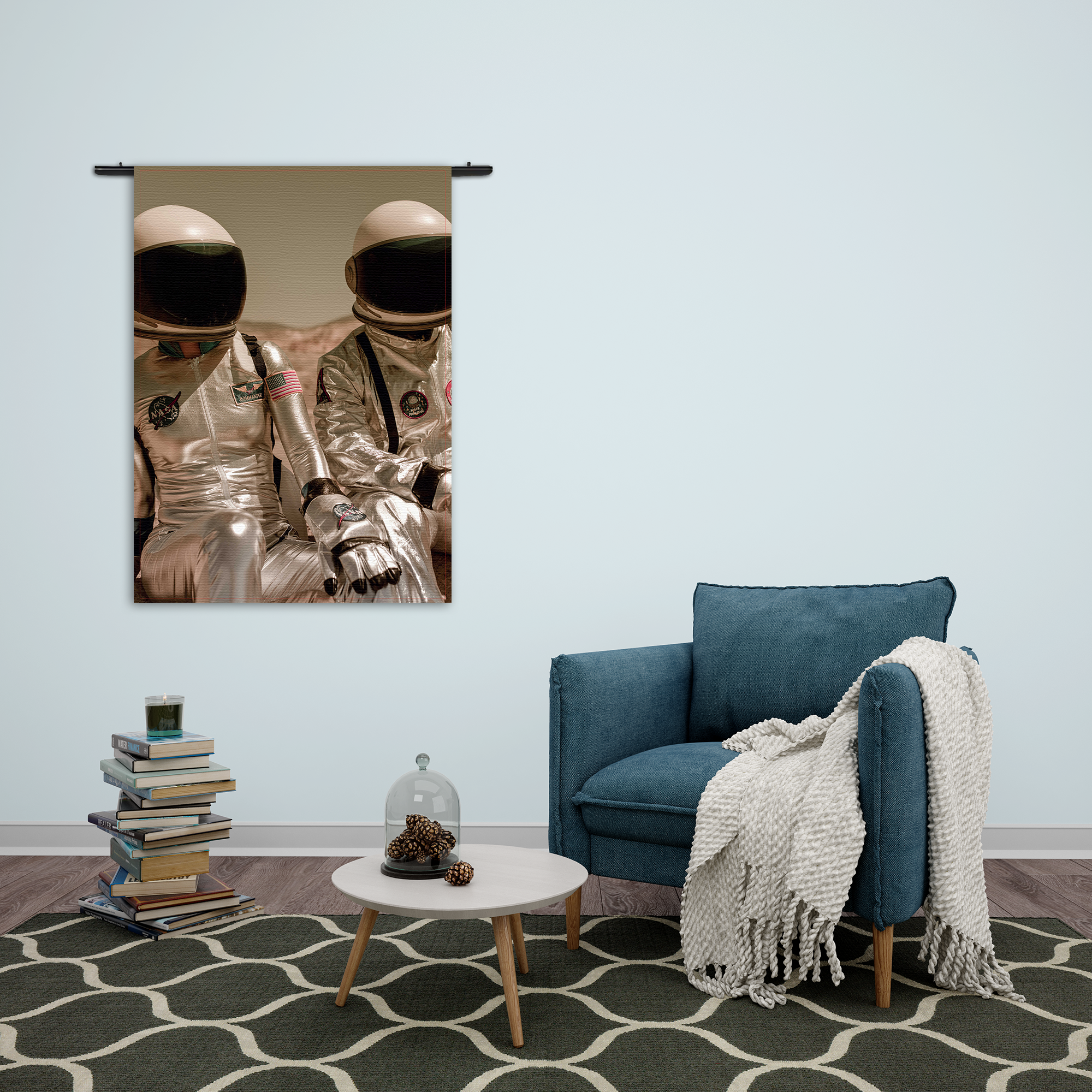 Wandkleed Onze Aarde Rechthoek Verticaal Template 50 70 Verticaal Ruimtevaart 5 2