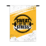 Wandkleed Sweat Off Time Stress Rechthoek Verticaal