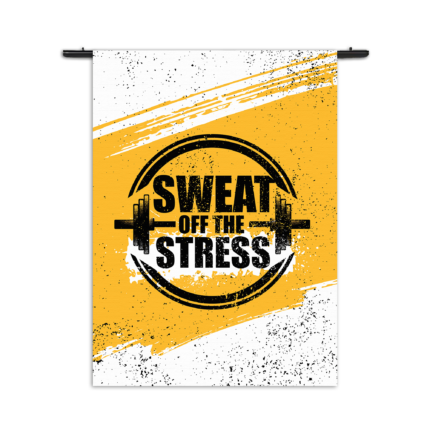 Wandkleed Sweat Off Time Stress Rechthoek Verticaal
