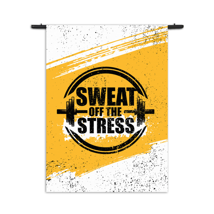 Wandkleed Sweat Off Time Stress Rechthoek Verticaal