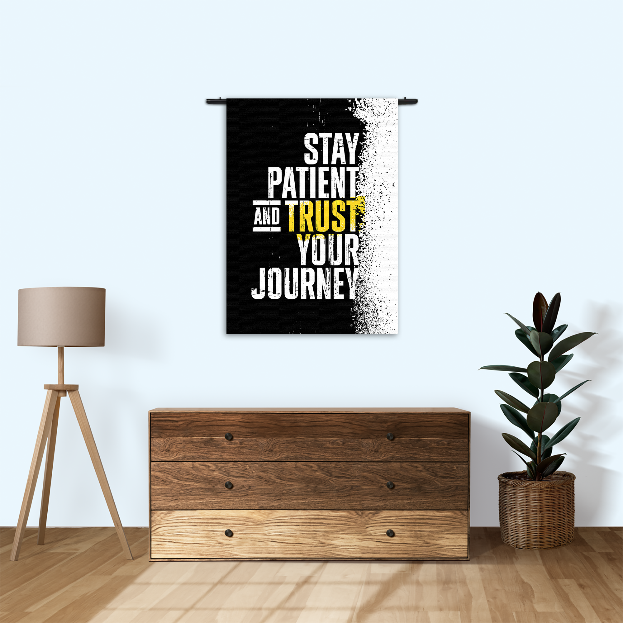 Wandkleed Stay Patient And Trust Your Journey Rechthoek Verticaal Template 50 70 Verticaal Sport 21 1