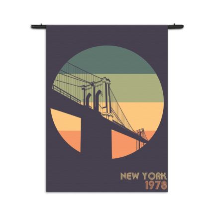 Wandkleed New York 1978 Illustratie Rechthoek Verticaal