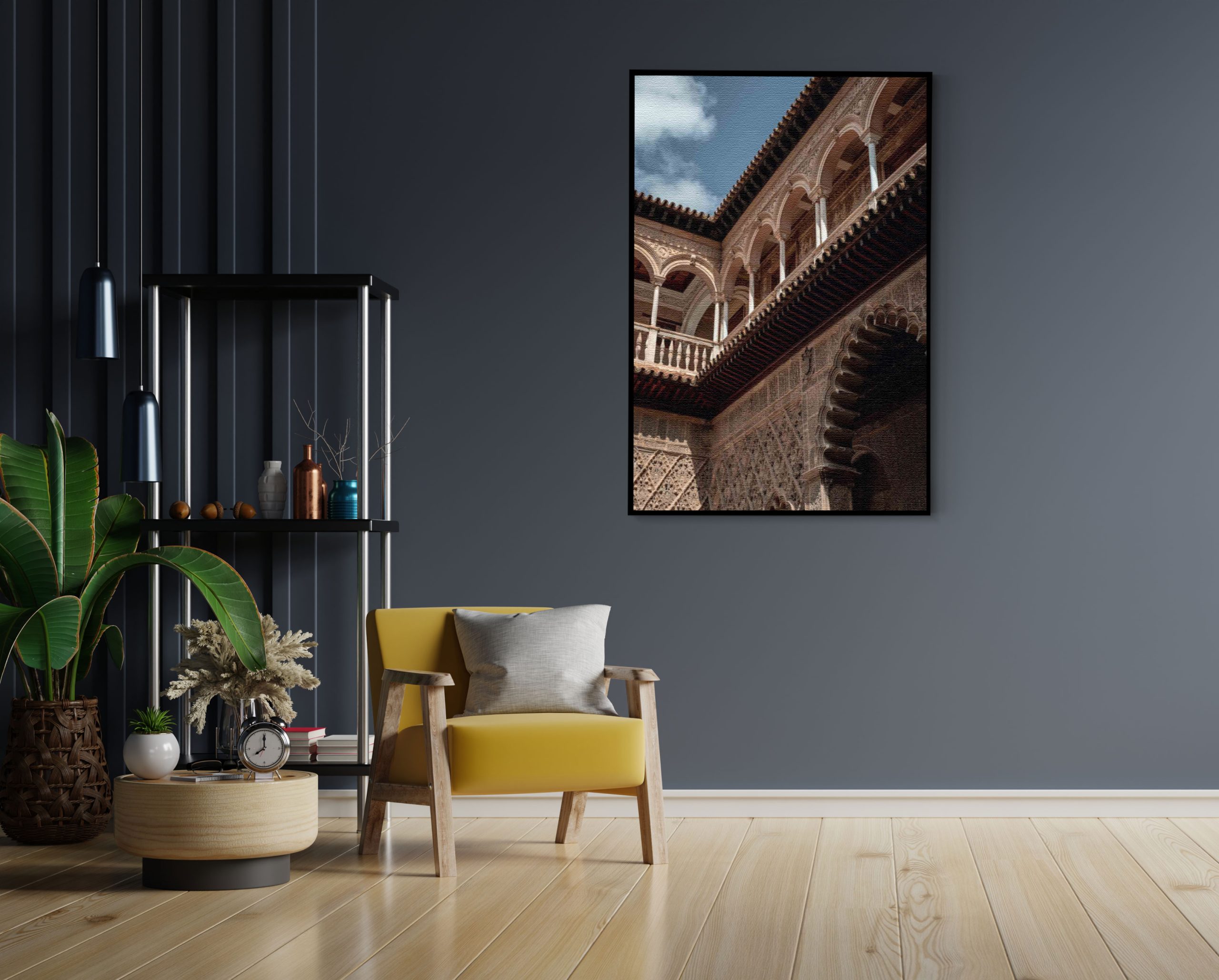 Akoestisch Schilderij Koninklijk Paleis van Sevilla Rechthoek Verticaal Template 50 70 Verticaal Steden 15 scaled 1