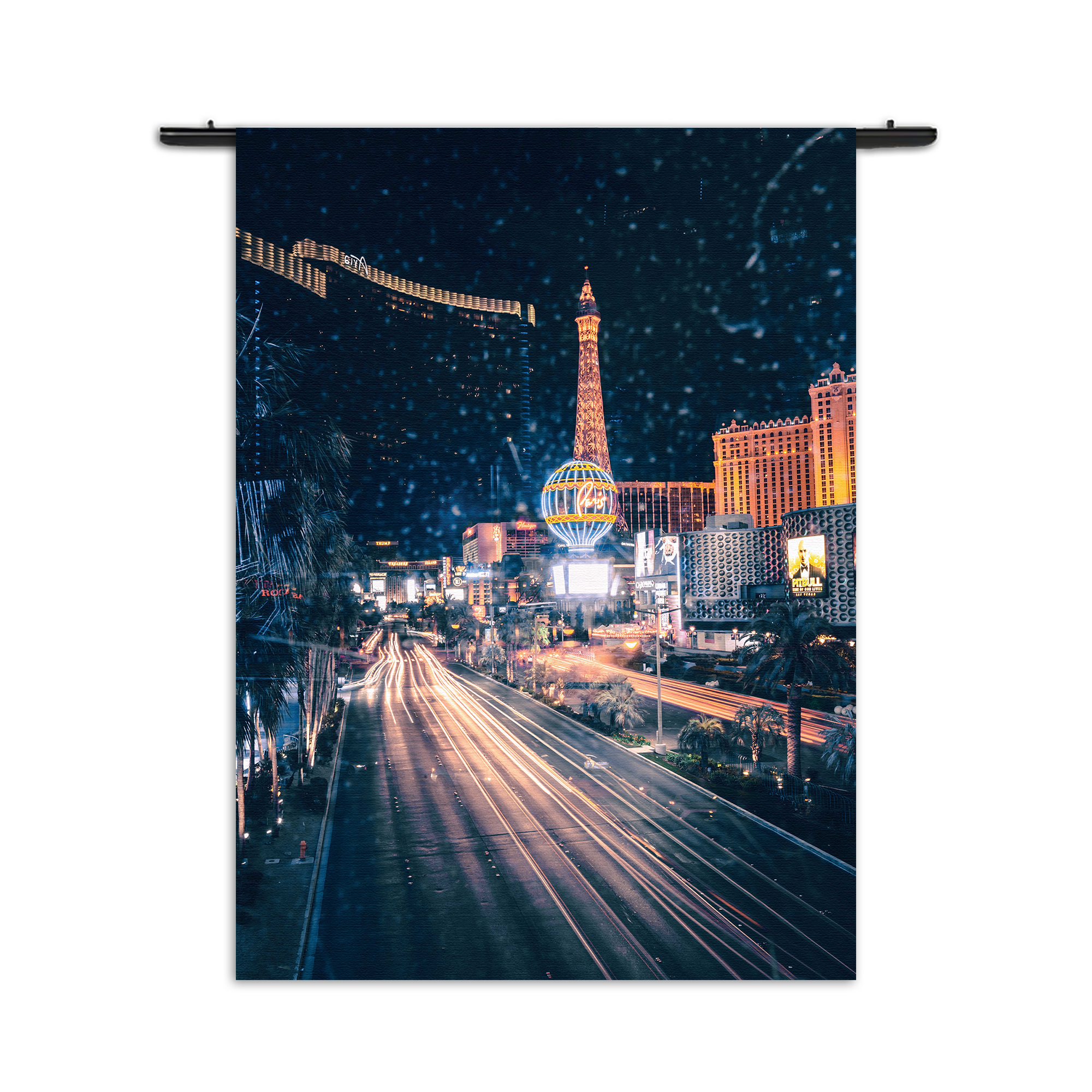 Wandkleed Las Vegas at Night Rechthoek Verticaal