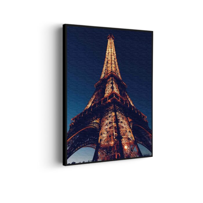 Akoestisch Schilderij Eiffeltoren Parijs at Night Rechthoek Verticaal Template 50 70 Verticaal Steden 23 scaled 1