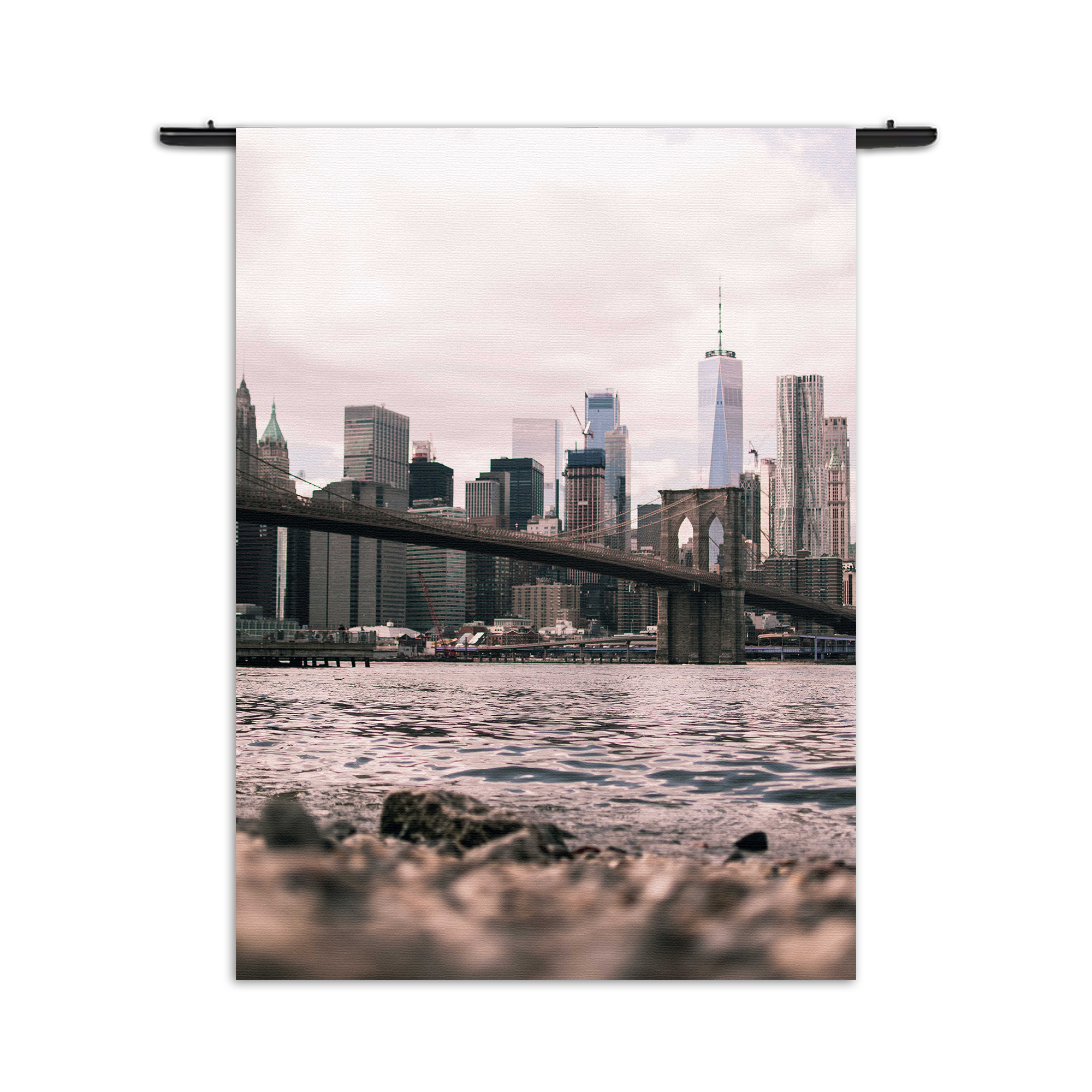 Wandkleed Brooklyn Bridge New York Rechthoek Verticaal