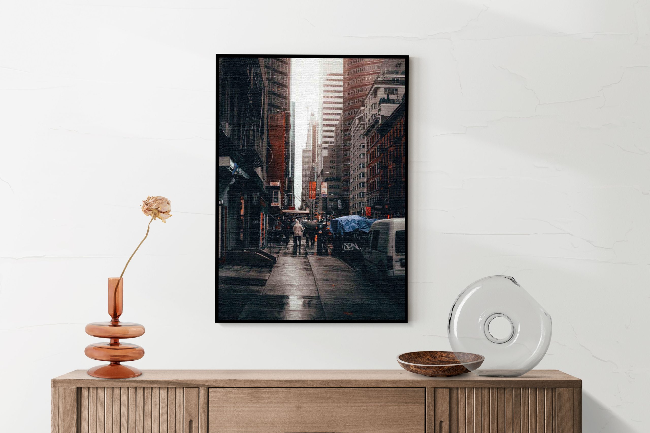 Akoestisch Schilderij New York Raining Day Rechthoek Verticaal Template 50 70 Verticaal Steden 27 2 scaled 1