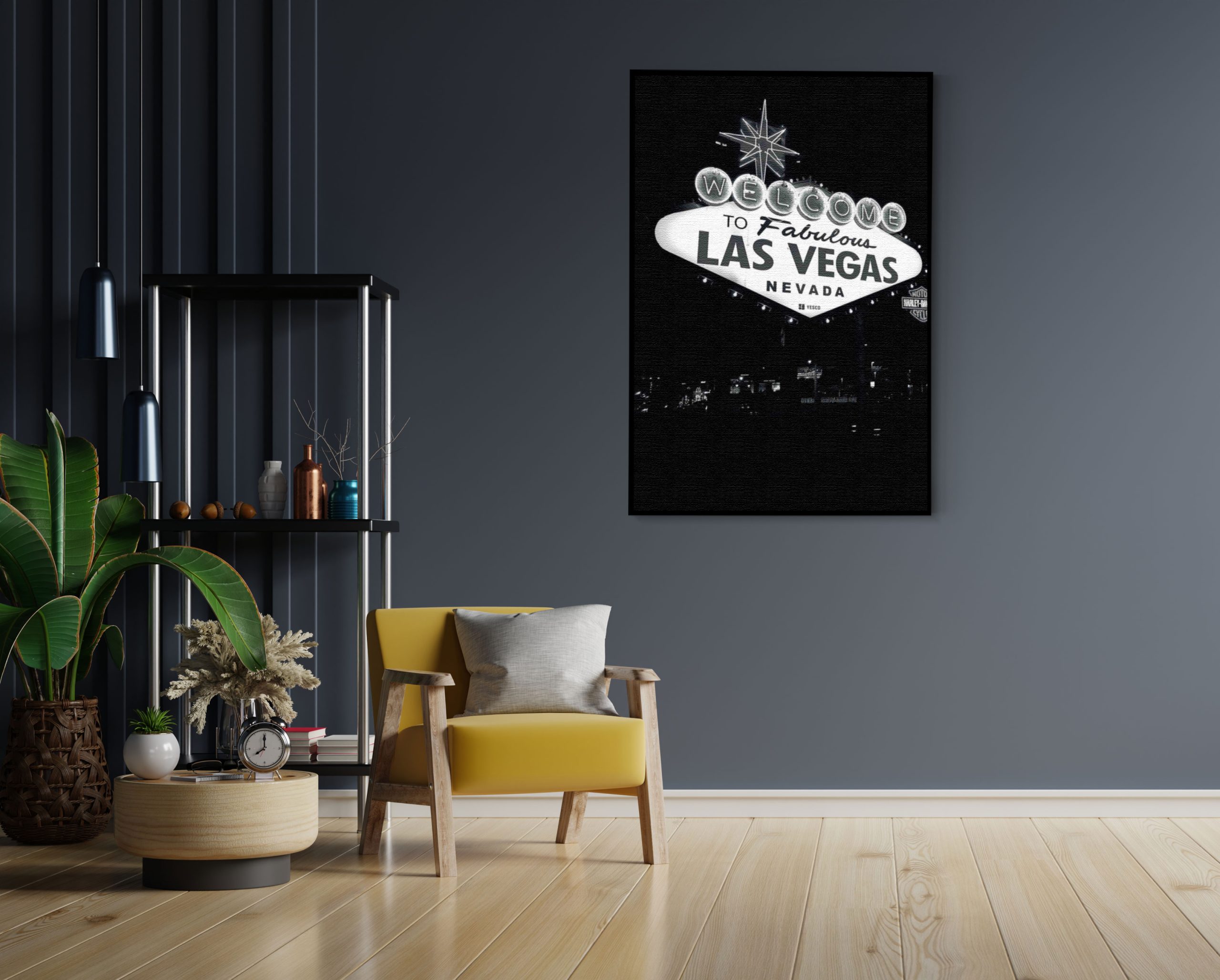 Akoestisch Schilderij Welcome to Fabulous Las Vegas Zwart Wit Rechthoek Verticaal Template 50 70 Verticaal Steden 30 2 scaled 1