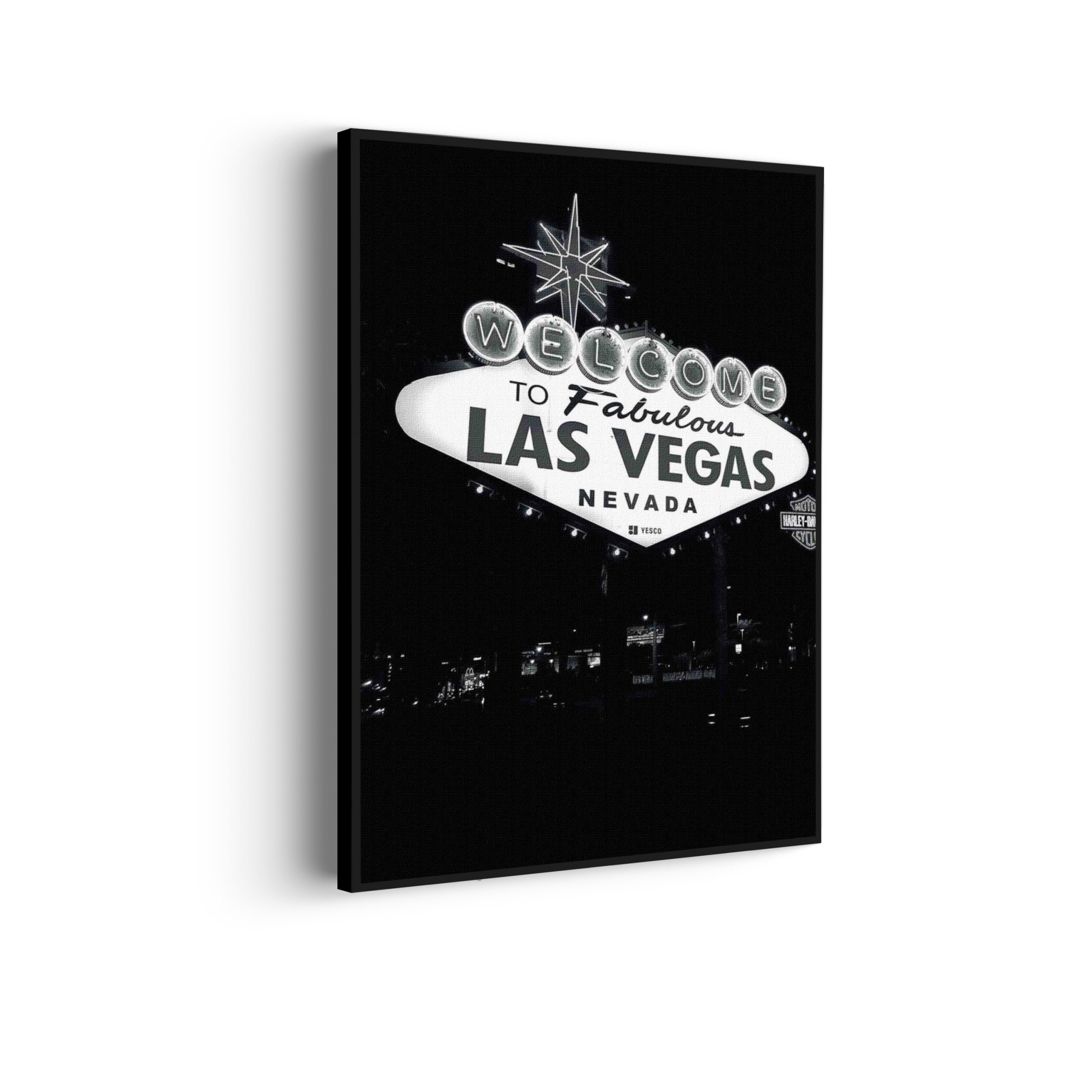 Akoestisch Schilderij Welcome to Fabulous Las Vegas Zwart Wit Rechthoek Verticaal Template 50 70 Verticaal Steden 30 scaled 1