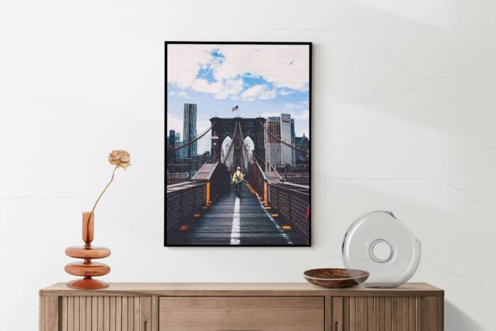 Akoestisch Schilderij Brooklyn Bridge New York Daglicht Rechthoek Verticaal Template 50 70 Verticaal Steden 32 2 scaled 1