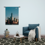 Wandkleed New York Gebouwen Skyline Rechthoek Verticaal Template 50 70 Verticaal Steden 36 2