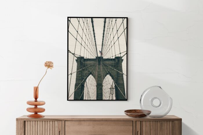 Akoestisch Schilderij Brooklyn Bridge New York City Rechthoek Verticaal Template 50 70 Verticaal Steden 41 2 scaled 1
