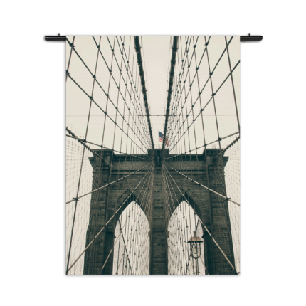 Wandkleed Brooklyn Bridge New York City Rechthoek Verticaal
