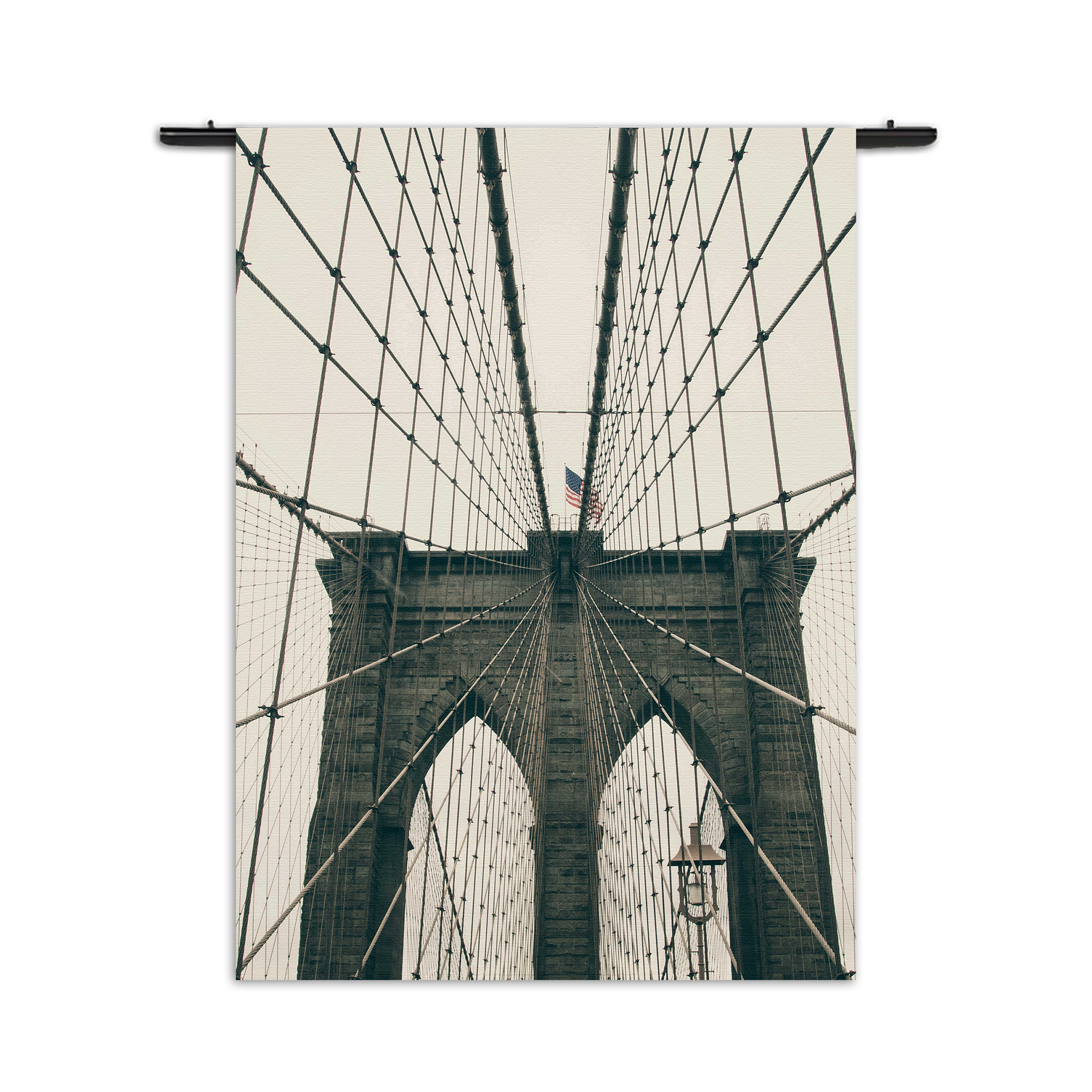 Wandkleed Brooklyn Bridge New York City Rechthoek Verticaal