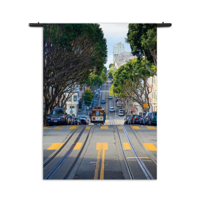 Wandkleed San Francisco Tram Rechthoek Verticaal